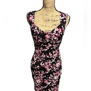 WHBM Instantly Slimming Dress - Size 8 - Black / Purple